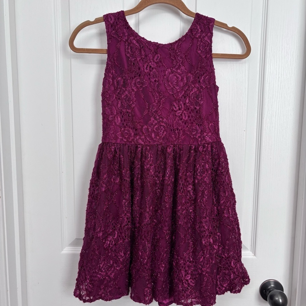 Plum Purple Lace Fit & Flare Dress | The Children’s Place Girls 12